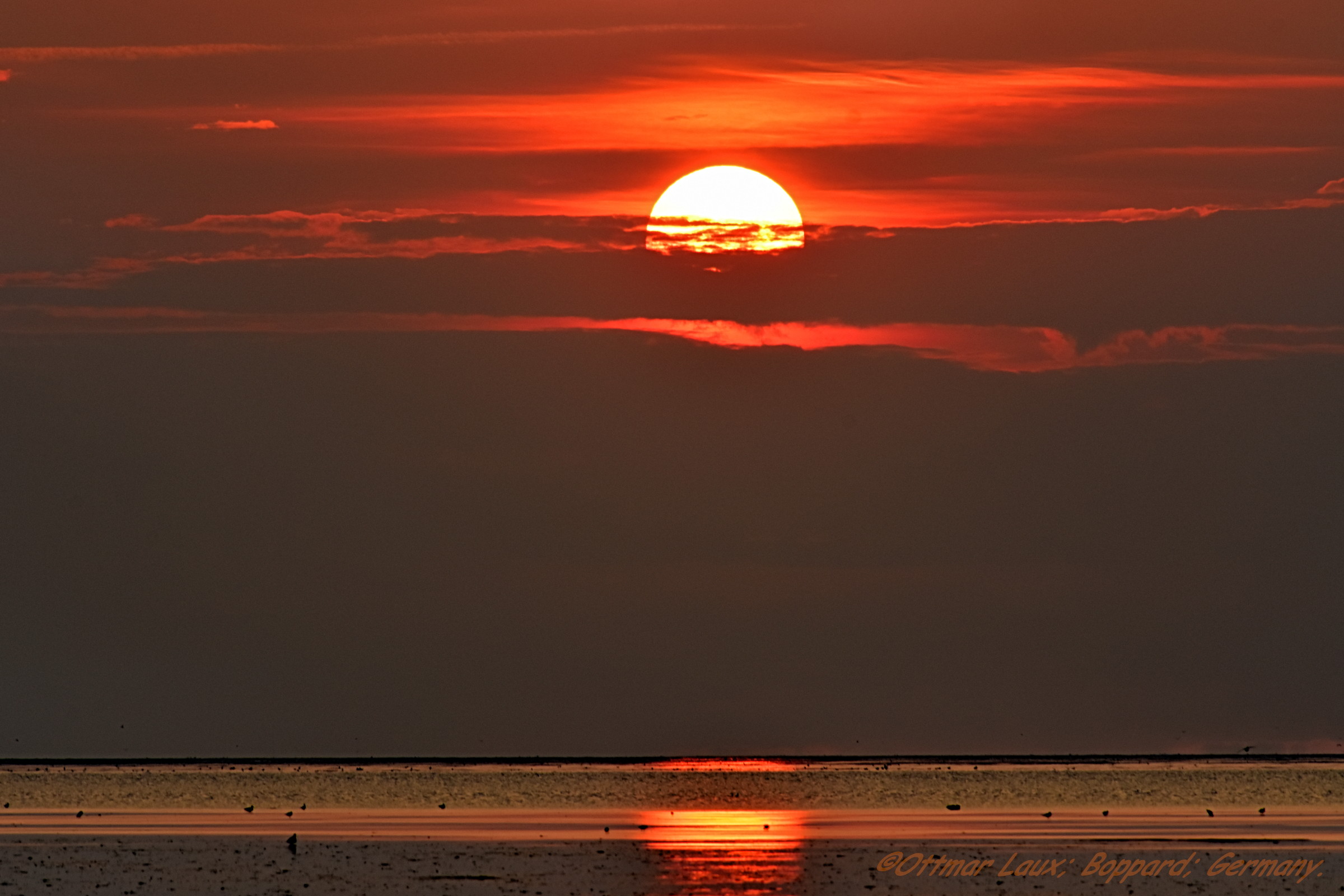 Sonnenuntergang in Norddeich an der Nordsee